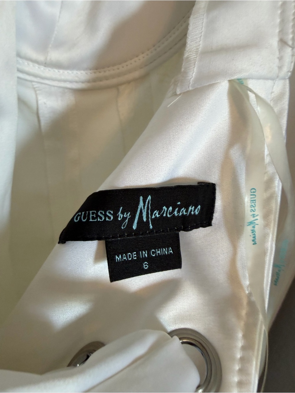 Guess by Marciano White Satin Bustier Midi Dress - Picture 8 of 9